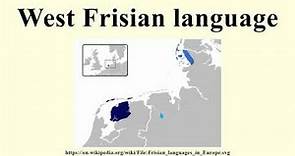 West Frisian language