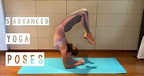 Yoga advanced asanas with names🧘‍♀️ 5 advanced yoga poses to practice at home 🙏🏻