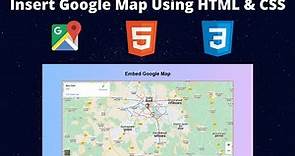 How to Insert Google Maps on Website using HTML and CSS || Embed Google Location Map on Website