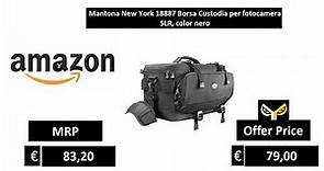 Mantona New York 18887 Borsa Custodia per fotocamera SLR, color nero