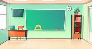 School Classroom - Free Cartoon Background Loop
