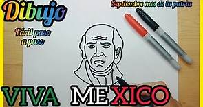 INDEPENDENCIA DE MEXICO, 15 de Septiembre, Como dibujar a MIGUEL HIDALGO paso a paso.