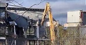 Demolition of Ashdown House in St Leonards, East Sussex, on February 2 2023