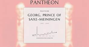 Georg, Prince of Saxe-Meiningen Biography - Prince of Saxe-Meiningen