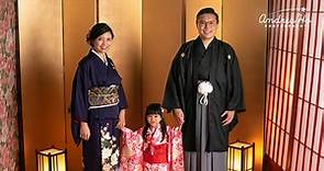 華麗日式和服家庭相