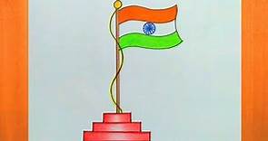 How to draw national flag of India | National flag drawing | Flag drawing easy | Easy flag drawing