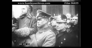 Nazi occupation of Prague, Czechoslovakia, March 1939. Archive film 96825