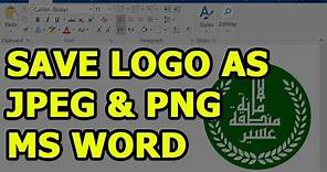 How to Save a Logo Created in Ms Word as JPEG & PNG