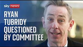 Irish TV personality Ryan Tubridy and his agent face committee of TDs