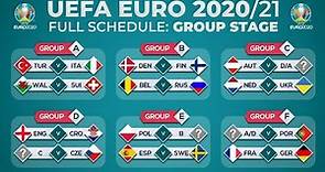 Match Schedule: UEFA EURO 2020/2021