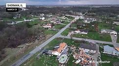 Widespread tornado damage in Illinois
