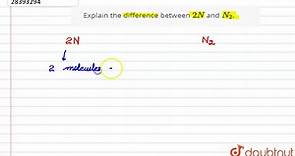 Explain the difference between `2 N` and `N_(2)`.