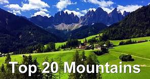 Top 20 highest mountain ranges in the world