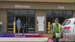 Sam's Club store was vandalized last night during protests