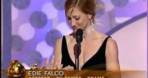 Edie Falco Wins Best Actress TV Series Drama - Golden Globes 2003