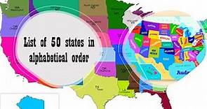 list of 50 states in alphabetical order