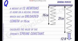 Hooke's Law Physics Problems - Spring Constant Calculation