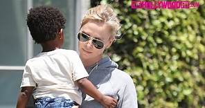 Charlize Theron Takes Her Daughter August Out Shopping On Melrose Avenue 5.3.17