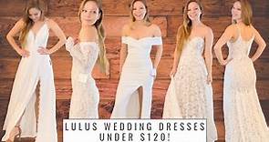 Trying on 5 Lulus Wedding Dresses Under $120! // WEDDING SERIES EP.4 // Wedding Dress Shopping!