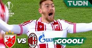 ¡GOOL! ¡DE ÚLTIMO MINUTO! | Estrella Roja 2-2 Milán | Europa League 2021 - 16vos | TUDN