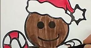 Coloring book for kids! Gingerbread man !