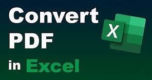 Convert PDF to Excel for Free (Best Method without Software, Downloads or Online Converters)