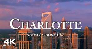 CHARLOTTE 🇺🇸 Drone Aerial 4K 2023 | North Carolina USA United States of America