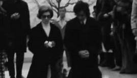 November 22, 1972 - Janet Lee Bouvier Auchincloss at the grave of President John F. Kennedy