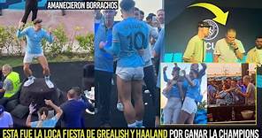 MIRA LA LOCA FIESTA DE GREALISH Y HAALAND AMANECIERON BORRACHOS TRAS GANAR LA CHAMPIONS ESTO PASÓ