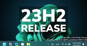 Windows 11 23H2 Release Date