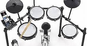 Alesis Nitro Max Kit Electric Drum Set with Quiet Mesh Pads, 10" Dual Zone Snare, Bluetooth, 440+ Authentic Sounds, Drumeo, USB MIDI, Kick Pedal