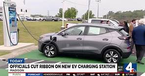 Officials cut ribbon on new EV charging station