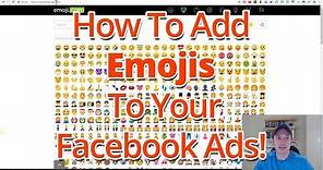 How To Add Emojis To Your Facebook Ads and Posts When On Desktop