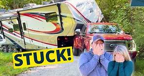 One of Our Worst Fears Comes True! (STUCK on our Gravel Road!) RV Life!