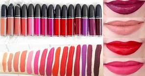 Mac Retro Matte Liquid Lipstick + Lip Swatches || Beauty with Emily Fox