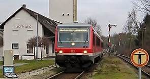 Fürstenzell mit Südostbayernbahn VT 628 am Bahnhof und auf kurvig steiler Strecke