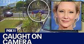 Video shows car belonging to actress Anne Heche speeding before crashing into home