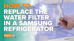 How to replace the DA29-00020B HAF-CIN/EXP water filter in a Samsung refrigerator