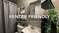EXTREME BATHROOM MAKEOVER UNDER $300 | (RENTER FRIENDLY BATHROOM RENO)