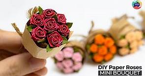 Small Paper Flower Bouquet, Origami Rose Bouquet