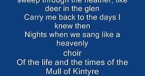 The mull of kintyre & Lyrics-Paul Mccartney