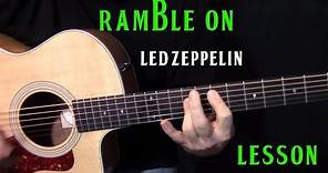how to play "Ramble On" by Led Zeppelin - acoustic guitar lesson