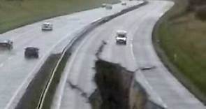 Car Falls Into Huge Hole In Highway!!!