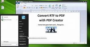 How to Convert RTF to PDF