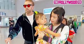 Nicolas Cage, Wife Riko Shibata & Daughter August Cage Talk 'The Surfer' Movie In Perth, Australia