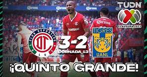 Resumen y goles | Toluca 3-2 Tigres | CL2023 Liga Mx - J13 | TUDN