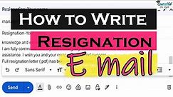 How to write Email resignation letter || How to send your resignation mail || LearnVid Dr. Dipti