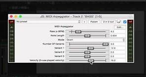 Reaper Howto : Using JS MIDI Arpeggiator plugin