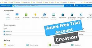 Create Azure Free Trial Account | Microsoft Azure
