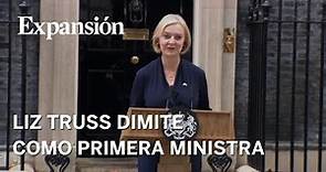 Liz Truss dimite como primera ministra de Reino Unido